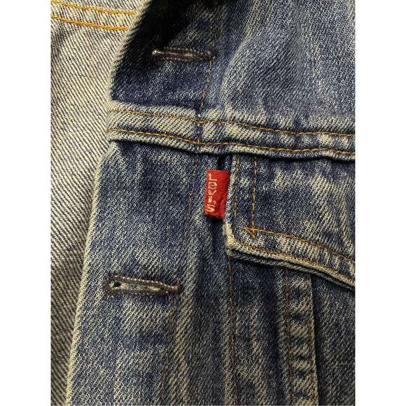 Levi’s Denim Trucker Jacket 18 Women’s Red Tag Vintage - Picture 2 of 7